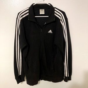 Vintage Adidas Black and White Track Jacket